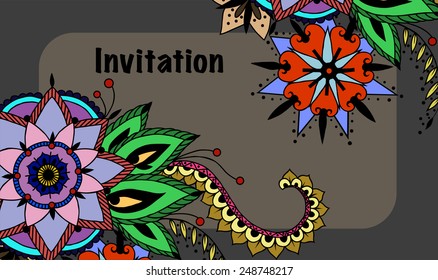 card with flowers