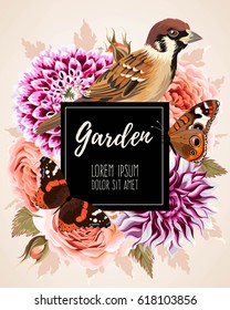 Card with flowers
