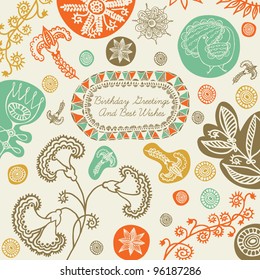 card with flowers