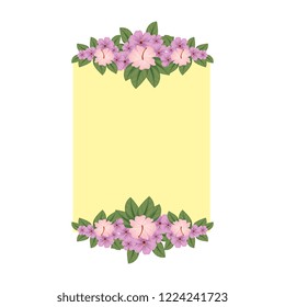 card with flowers and leafs