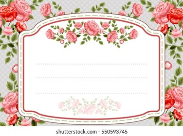 card with flowers and place for text