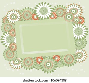 Card with flowers for text