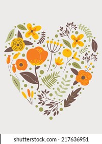 Card with flowers. Used for wallpaper, pattern fills, web page background,surface textures.