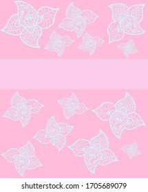 tarjeta con flores vector pastel