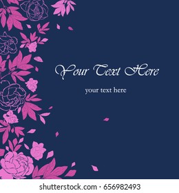 card flowers vector vintage beautiful