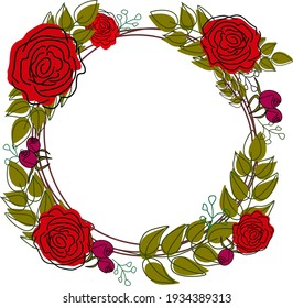 Red Roses Circle Images, Stock Photos & Vectors | Shutterstock