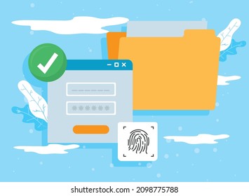 card of folder and web page