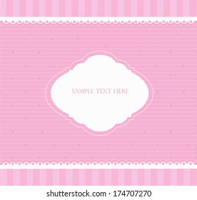 Card with frame and polka dot background