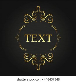 Card frames design gold design