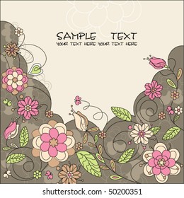 card with free place for your text