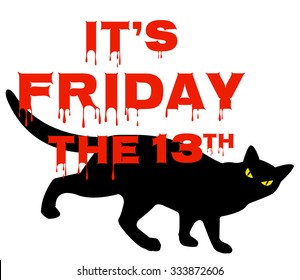  Card for Friday 13 with black cat