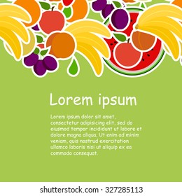 card with fruits