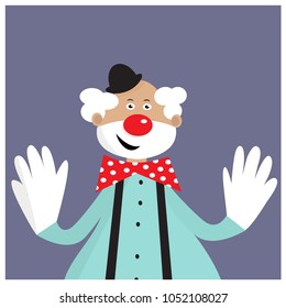 Card with funny clown