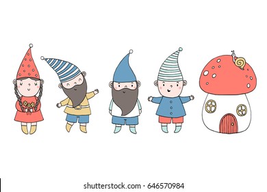 Card with funny gnomes.