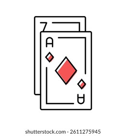 card game board table color icon vector. card game board table sign. isolated symbol illustration