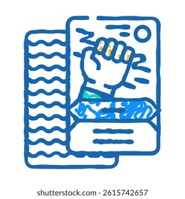 card game board table doodle icon sketch vector. card game board table sign. isolated symbol illustration