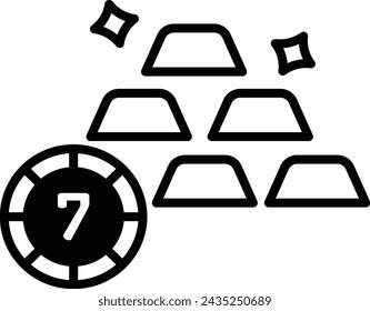 Card Game glyph and line vector illustration
