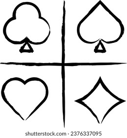 Card Game hand drawn vector illustration