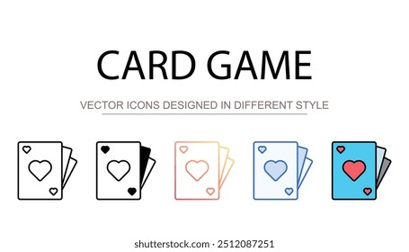 Card Game icon design with white background stock illustration