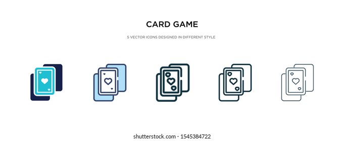 card game icon in different style vector illustration. two colored and black card game vector icons designed in filled, outline, line and stroke style can be used for web, mobile, ui