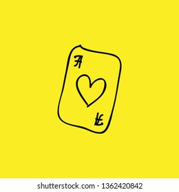 card game icon vector