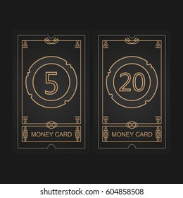 Card game money vector illustration