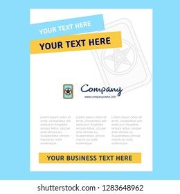 Card game Title Page Design for Company profile. Annual report, presentations, leaflet, Brochure Vector Background