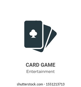 Card game vector icon on white background. Flat vector card game icon symbol sign from modern entertainment collection for mobile concept and web apps design.