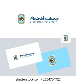 Card game  vector logotype with business card template. Elegant corporate identity. - Vector