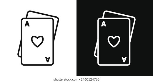 Card Games Icon Set. Deck of cards and casino vector symbols.