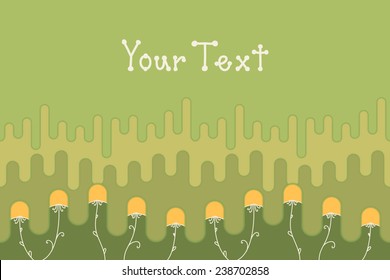 Card with geometric dandelions