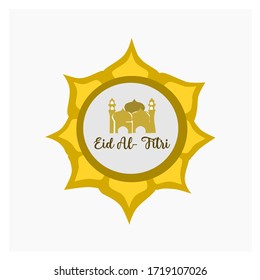 Card gift eid al fitri mubarak. islamic day