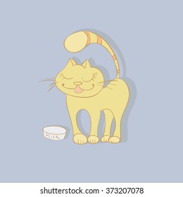 card with ginger cat