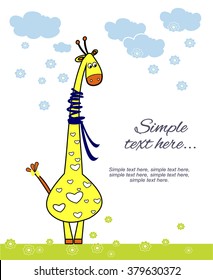 card with giraffe