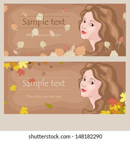 Card with girl