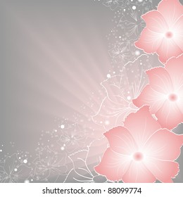 Card with gladiolus