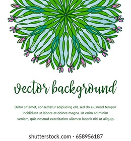 Card with glow mandala. Vector background. Geometric circle element. Islam, Arabic, Indian, turkish, chinese, ottoman motifs