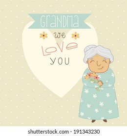 Card for Grandma. Grandma we love you