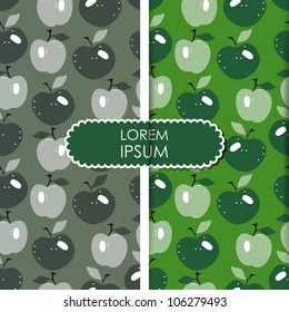 Card with green apples