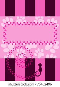 Card greeting with cat