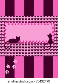 Card greeting with cats