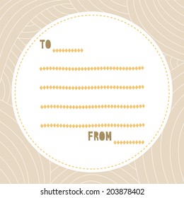 Card for greeting and decoration.