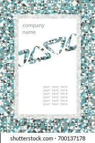 card in grunge style. Advertising. Banner design. Vector.
