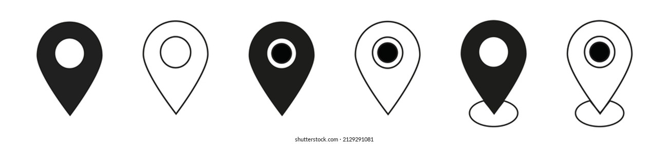 Card hairpin. Location map icons. Map pointer GPS location flat icon. Vector illustration eps10