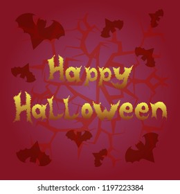 card for a Halloween with a bats