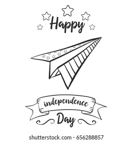 Card hand draw for independence day