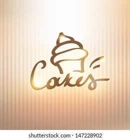 card with hand drawn cupcake and handwrite lettering