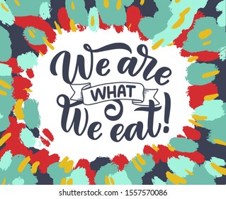 Card with hand drawn unique typography design element for greeting cards, decoration, prints and posters. Handwritten lettering quote about kitchen and cooking. Vector illustration