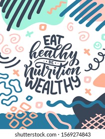 Card with hand drawn unique typography design element for greeting cards, decoration, prints and posters. Handwritten lettering quote about kitchen and cooking. Vector illustration