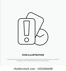 Card, Hand, Holding, Referee Line Icon Vector